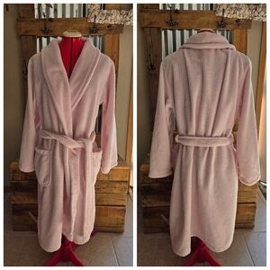 Ulta Pink Robe L-XL Thermal Plush Tiebelt